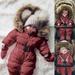 Hunpta Winter Jacket Outfit Infant Warm Thick Girl Coat Hooded Boy Baby Jumpsuit Romper Boys Outfits&Set