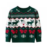 URMAGIC Toddler Kids Baby Girl Sweater Cute Elk Print Christmas Sweaters Pullover Sweatshirt Top Fall Winter Clothes 2-7 Years