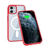 FIEWESEY Designed for iPhone 14 Case/iPhone 14 Pro Case/iPhone 14 Plus Case/iPhone 14 Pro Max Case with Magsafe Clear Magnet Shockproof Thin Slim Fit Cover - iPhone 14 Plus (Red Edge)