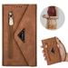 Allytech Galaxy A53 5G Case with Zipper Wallet Crossbody Strap Hand Strap PU Leather Folding Stand Shockproof Anti-scratch Protection Cards Holder Wallet Case Cover for Samsung Galaxy A53 5G Brown