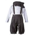 Kids Linen Knicker 5 Piece Set in with Bow Tie and Pageboy Hat