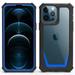 Military Grade Transparent Hybrid Case for iPhone 13 Pro - Black Blue
