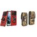 Case with Belt Holster Bundle for Samsung Galaxy S22+ Plus: Heavy Duty Shield Cover (Red) and Vertical Rugged Nylon Phone Pouch (Camo)