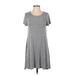 Old Navy Casual Dress - A-Line: Gray Solid Dresses - Women's Size Small