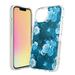 Capsule Case Compatible with iPhone 13 [Cute Slim Style Heavy Duty Men Women Girly Design Protective Clear Phone Case Cover] for iPhone 13 6.1 inch (Blue White Roses)