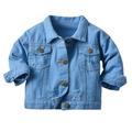 Dezsed Toddler Boys Girls Basic Denim Jacket Clearance Fashion Kids Coat Boys Girls Thick Coat Denim Tie-dye Jacket Clothes Children s Jacket 5-6 Years Blue