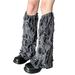 Peyakidsaa Women Y2K Ribbed Knit Leg Warmers Long Leg Socks Warm Teen Girls Boot Socks