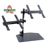 Double DJ Laptop Stand - 2 Tier PA Equipment PC Table Monitor CD Player Speakers