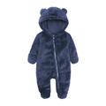 dmqupv Girls 4t Winter Clothes Jumpsuit Coat Hooded Romper Baby Boy Jacket Outerwear 4t Girl Jacket Winter Navy 0-3 Months