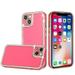 For Apple iPhone 8 Plus/7 Plus All Around 3D Diamonds Rhinestone Chrome Frame TPU Shiny Bling Glitter Protective Cover Xpm Phone Case [ Hot Pink ]