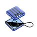 Power Bank Ultra Thin Mini 20000mAh USB Portable External Battery Backup Charger-Blue