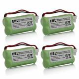 EBL 4-Pack Cordless Phone Battery Pack 600mAh for VTech BT183342 BT283342 BT166342 BT266342 Home Cordless Phone