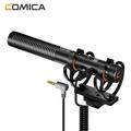 COMICA CVM-VM20 Video Cardioid Condenser Microphone 2-level Low Cut Noise Canceling 3.5mm Monitoring with Shock Mount Windscreens Carrying Case Built-in 300mAh Battery for Smartphone DSLR Mi