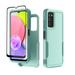 Xhy for Samsung Galaxy A03S Case 2 in 1 Case with Screen Protector 2-Pack Rugged Drop Resistant TPU Durable Full Body Protection Grade Detachable Case Light Green