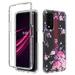 UUCOVERS for T-Mobile Revvl V+ 5G Case Crystal Clear Protective Case Compatible with REVVL V Plus 5G Hybrid Shockproof Bumper Cover Women girl Transparent for T-Mobile Revvl V Plus 5G Pink Flower