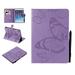 iPad Mini Case Mini 2/3/4 Case Allytech Embossed with Butterfly Series AUTO WAKE/SLEEP Folio Stand Wallet Case with Cards/Cash Holder for iPad Mini 1/ iPad Mini 2/ iPad Mini 3/ iPad Mini 4 Purple