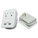 RND Compact Power Station 2.4 Amp Dual USB Ports 2 AC Outlet Wall Charger with an attached 7 inch Micro USB cable for Samsung Galaxy Tablets& More as well as USB Ports for iPhones iPads(white)