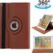 iPad Pro 12.9 2020 4th Generation Case Dteck 360 Degree Rotating PU Leather Multi-Angle Stand Protective Folio Cover Case for iPad Pro 12.9 2020 4th Generation Case - Brown