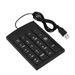 USB Numeric Keypad Wired Number Pad Keyboard External Numbers Keyboard Pad Portable Ultra Slim Mini Numpad for Laptop Desktop Computer PC Notebook Tax Number Calculate Office Travel & Home - 19 Key