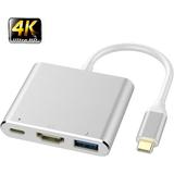 USB C to HDMI Multiport Adapter Type C Hub to 4K HDMI with USB 3.0 Port and USB C Charging Port USB-C to HDMI Adapter for MacBook Air/MacBook Pro/ipad pro/Galaxy S10/S9/Surface Book 2/Go/Pro 7