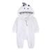 Dadaria Onesies for Baby 0-24Month Toddler Baby Girl Boy Long Sleeved Cartoon Shark Hooded Jumpsuit Romper Suit White 12-18Month Toddler