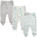 Spasilk Baby Boys Cotton Pull on Footed Pants Pack of 3 Blue Cars