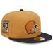 Men's New Era Tan/Navy Cleveland Browns 60th Anniversary Wheat 59FIFTY fitted hat