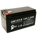 Compatible Universal Power Group C6212 Battery - Replacement UB1213 Universal Sealed Lead Acid Battery (12V 1.3Ah 1300mAh F1 Terminal AGM SLA) - Includes TWO F1 to F2 Terminal Adapters