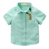 Bullpiano 2-10T Children Summer Short-sleeved Shirt Boys Casual Shirt Children Clothing Baby Outfits