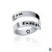 i Am Enough Classic Fashion 925 Sterling Silver Ring Jewelry Engraved Rings Spiral Wrap Twist Y4M0