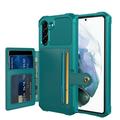 Allytech Galaxy S21 FE Cover Case for Samsung Galaxy S21 FE 5G 6.4 inch 2021 Wallet Credit/Bank Card Pockets Back Flip Hard PC Scratch-Free Case for Samsung Galaxy S21 FE Green