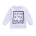 Qiylii Newborn Baby Sweatshirts Tops Long Sleeve Letter Print Loose Pullover