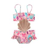 Toddler Baby Girls Summer One-Piece Swimwear Sleeveless Hollow-Out Swimsuit