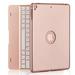 iPad Keyboard Case for iPad Pro 9.7 Inch New 2018 iPad 2017 iPad iPad Air 1 and 2 Bluetooth Keyboard with 130Ã‚Â° Smart Folio Hard Back Cover Ultra Slim Auto Wake and Sleep (Rose Gold)