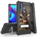 BC Tri-Shield Heavy Duty Rugged Cover Case for Motorola Moto G Play 2023 Moto G Power 2022 Moto G Pure - Deer Camo American