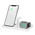 Qi Wireless Charger Dock 4 in 1 Fast Charging Station Nightstand QI Quick Charger Foldable Adjustable Stand for iPhone SE/11/11 Pro Max/XR/XS Max iWatch 5/4/3/2/1 Airpods Pro/2/1
