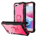 iPhone 6 Plus/iPhone 7 Plus Case 5.5 iPhone 8 Plus Cover Allytech Heaavy Duty Four Layer Dropproof Defender Ring Kickstand Cell Phone Case for iPhone 8 Plus/7 Plus/6 Plus(5.5 inch) Black + Rose