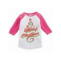 Awkward Styles Girls Boys Ugly Christmas T-Shirt Merry Xmas Tree Toddler Raglan Shirt