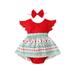 0-24M Christmas Newborn Infant Baby Girl Rompers Ruffles Deer Print Jumpsuit Cute Costumes Clothing