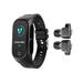 Carevas 2-In-1 Smart Watch Earbuds Fitness True Wireless BT5.0 Headphones Pedometer Calorie Counter Activity Smart Bracelet Wrist Band Sleep Monitor