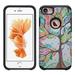 Apple iPhone 8 Case Cover Slim Hybrid Dual Layer Crystal Case Cover for iPhone 8 - Colorful Tree
