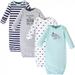 Hudson Baby Infant Boy Cotton Long-Sleeve Gowns 4pk Handsome Whale 0-6 Months