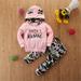 2Pcs Baby Girls Fall Winter Clothes Mamas Bestie Hoodie Sweatshirt Tops Camo Pants Outfits Clothing Sets