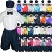 Boys Toddler Formal Vest Shorts Suits Satin Vest Navy Bow Tie Hat 5pc Set S-4T