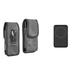 Holster and Power Adapter Bundle for Schok Freedom Turbo XL 2022: Vertical Rugged Denim Nylon Belt Pouch Case (Black) and 15W Wireless Portable Power Bank Battery (20W USB-C PD Power Delivery)