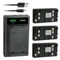 Kastar 3-Pack Battery and Smart USB Charger Compatible with Pentax R-100 R-200 R-300 R-100X R-115 R-115N R-125 R-125N R-127 R-135 R-135N R-122 R-122N R-123 R-123N R-200DN R-200X R-202N R-202NE R-225N