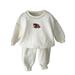 TAIAOJING Toddler Baby Boy 2 Piece Outfit Girls Autumn Bear Cotton Long Sleeve Long Pants Hoodie Sport Pants Set Clothes Set 3-4 Years