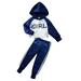 URMAGIC 2-6T Toddler Kid Girls Velvet Hooded Sweatshirt Long Sleeve Tops + Sweatpants 2Pcs Outfits Set