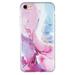 Dteck Phone Case Compatible with iPhone SE 2022 iPhone SE 2020 iPhone 8 iPhone 7 Marble Pattern IMD Shockproof Silicone Soft Flexible TPU Slim Lightweight Protective Cover Pink Marble