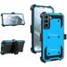 SOATUTO for Samsung Galaxy S22 Plus 5G Case Full-Body Protective Built-in Screen Protector Sand Belt Clip Dustproof Anti-Scratch Armor Phone Case Cover Samsung Galaxy S22 Plus 6.7 inch - Blue